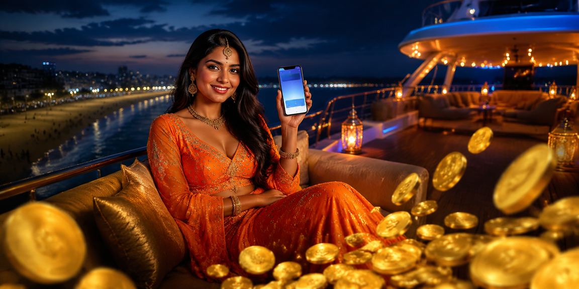 Mobile sports betting user accessing payment options at Chennai Marina Beach
