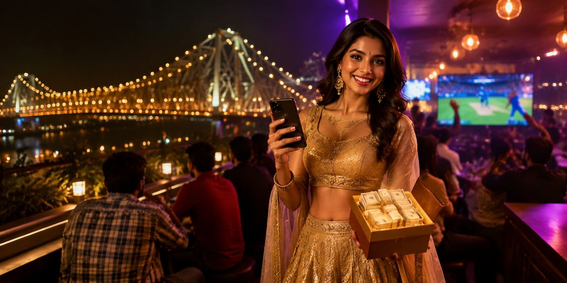 Cricket betting enthusiasts at Howrah Bridge, Kolkata